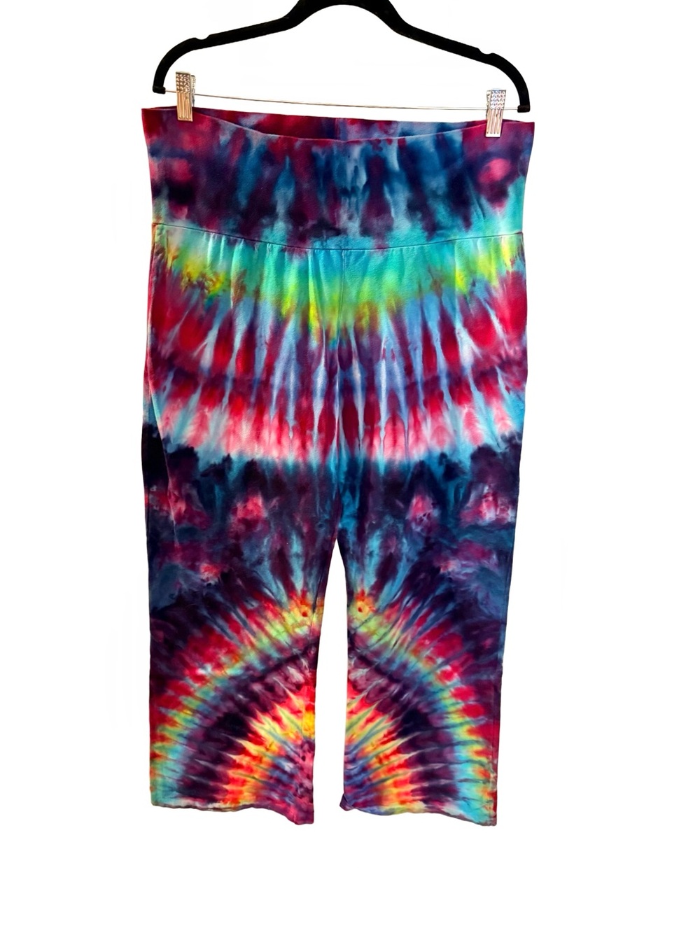 ✌🏼Vibrant Psychedelic Tie Dye Long Yoga Pants Soft Stretch XL ❤️ (A)